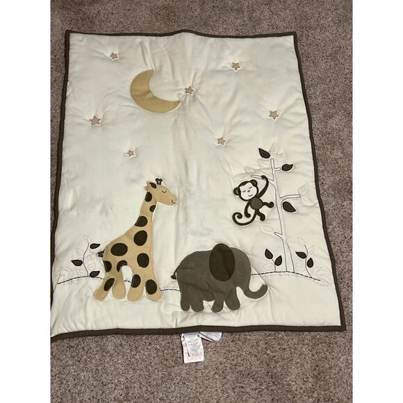 Nojo Other - Nojo Dreamy Nights Safari Elephant Monkey Giraffe Moon Blankets (2)